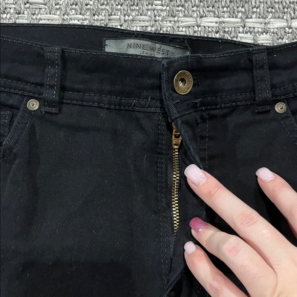 Nine West | Black High Rise Straight Leg Jeans - Picture 3 of 9